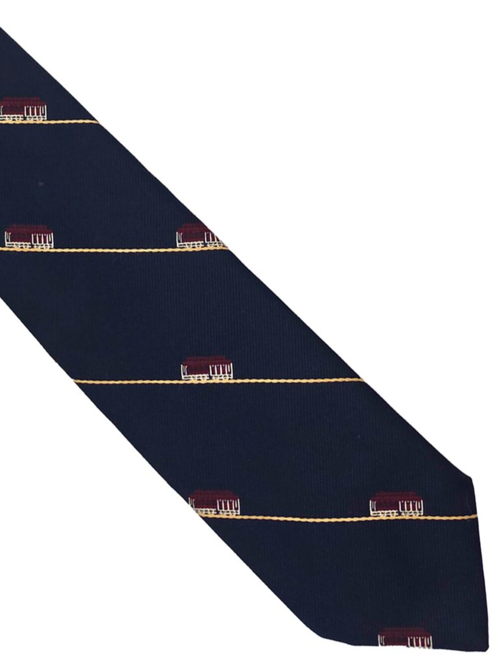 Vtg Cable Car Ties by Tie Rack Blue Stripe Repp Dacron Polyester Necktie 3 x 56